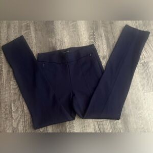 Tailored Navy Stretch Ponte Pants for Women